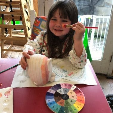 Arty Fun in the rain at Paint it Yourself Pottery
